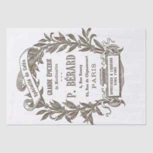 Papier Mousseline Ephemera Épicerie Marché Cuisine Découpage