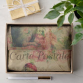 Papier Mousseline Ephemera French Carte Postale Pig Avec Découpage C (Cadeau)