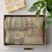 Papier Mousseline Ephemera French Carte Postale Rough Collie Chien D (Cadeau)