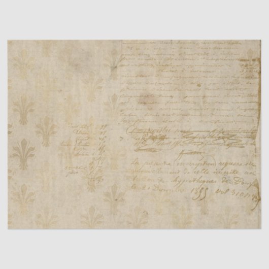 Papier Mousseline Ephemera French Paper Series Design 6 (Recto)