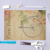 Papier Mousseline Ephemera French Penny Farthing Bicycle Decoupage (Artisanat)