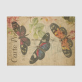 Papier Mousseline Ephemera French Postcard Butterflies Decoupage (Recto)