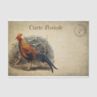 Ephemera French Postcard Roster Chick Decoupage