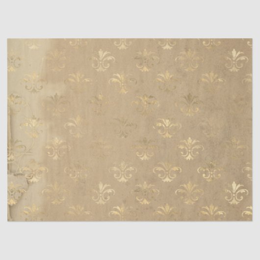 Papier Mousseline Ephemera Gold Paper Series Design 17 (Recto)