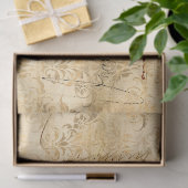 Papier Mousseline Ephemera Gold Paper Series Design 7 (Cadeau)