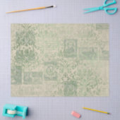Papier Mousseline Ephemera Green Paper Series Design 19 (Artisanat)