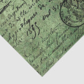 Papier Mousseline Ephemera Green Paper Series Design 2 (Détail)