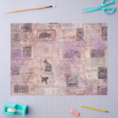 Papier Mousseline Ephemera Lavendar Papier Series Design 15 (Artisanat)