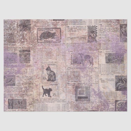 Papier Mousseline Ephemera Lavendar Papier Series Design 15 (Recto)