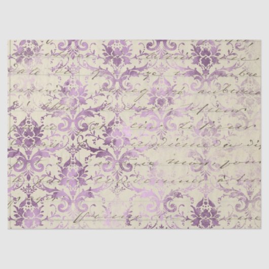 Papier Mousseline Ephemera Lavendar Papier Series Design 19 (Recto)