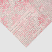 Papier Mousseline Ephemera Pink Paper Series Design 15 (Détail)