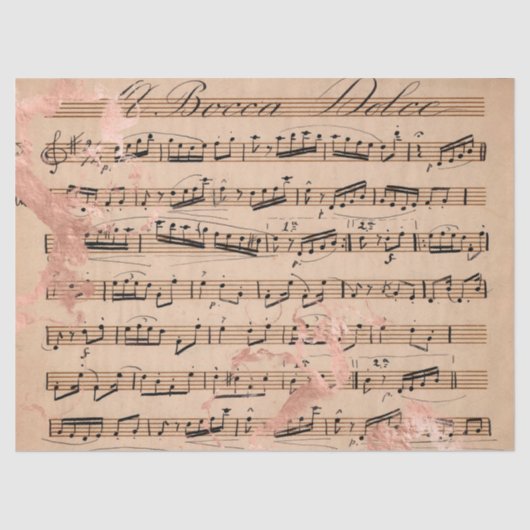 Papier Mousseline Ephemera Rose Gold Paper Series Design 1 (Recto)