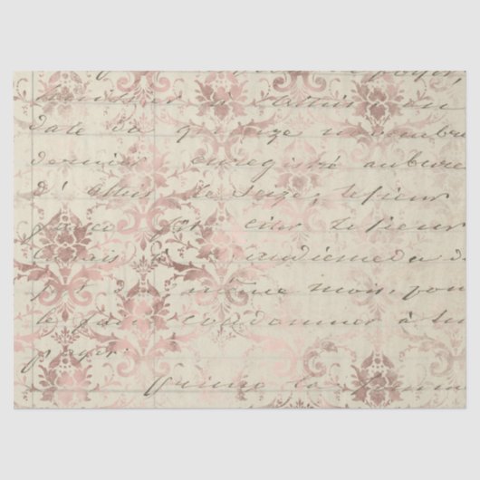 Papier Mousseline Ephemera Rose Gold Paper Series Design 10 (Recto)