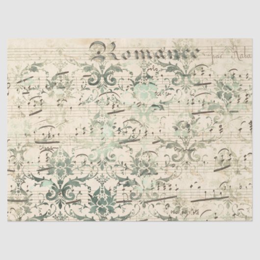 Papier Mousseline Ephemera Sepia Paper Series Design 12 (Recto)