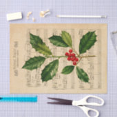 Papier Mousseline Ephemera Silence Nuit Noël Carol Decoupage (Artisanat)