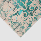 Papier Mousseline Ephemera Turquoise Papier Series Design 1 (Détail)