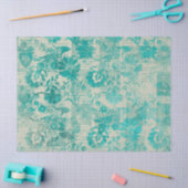 Papier Mousseline Ephemera Turquoise Papier Series Design 10 (Artisanat)