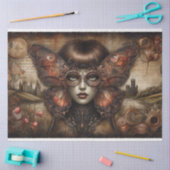 Papier Mousseline Ephemera Victorian Lady Gothique Papillon Découpag (Artisanat)
