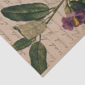 Papier Mousseline Ephémère à fleurs violettes (Détail)