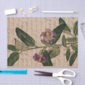 Papier Mousseline Ephémère à fleurs violettes (Artisanat)