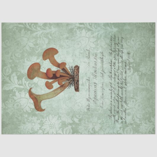 Papier Mousseline Ephémère aux champignons série de conception #2 (Recto)