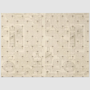 Papier Mousseline Ephémère aux champignons série de design #9