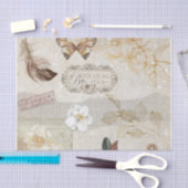 Papier Mousseline Ephémère botanique vintage (Artisanat)