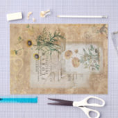 Papier Mousseline Ephémère botanique vintage (Artisanat)