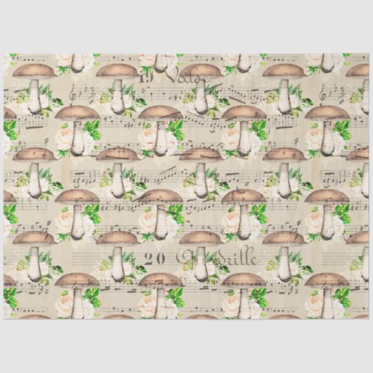 Papier Mousseline Ephémère de champignons série de conception #13 (Recto)