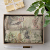 Papier Mousseline Ephémère de champignons vintages série 6 (Cadeau)