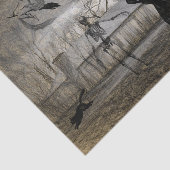 Papier Mousseline Ephémère de découpage de la scène d'Halloween vint (Détail)