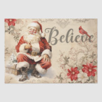 Ephémère de découpage du Père Noël vintage