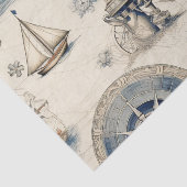 Papier Mousseline Ephémère de découpage Vintage nautique (Détail)