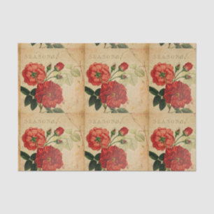 Papier Mousseline Ephémère de découpage vintage Roses Jigsaw Puzzle