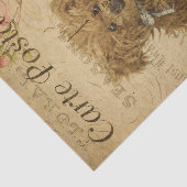 Papier Mousseline Ephémère de France Ours en Teddy Roses Découpage F (Détail)