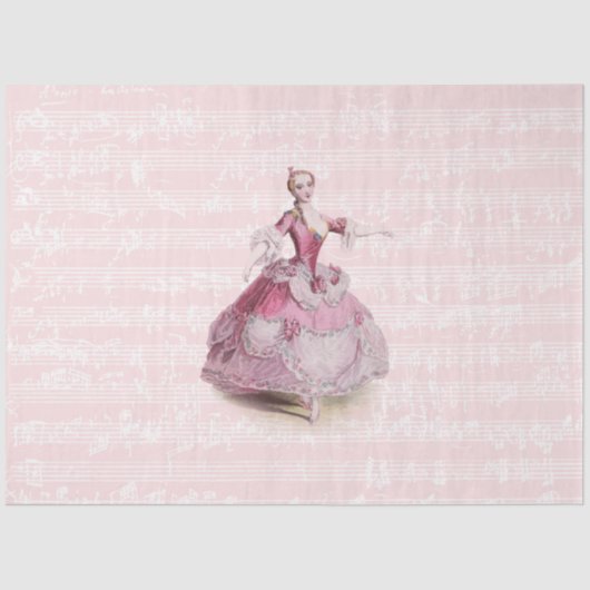 Papier Mousseline Éphémère de la mode du XVIIIe siècle français (Recto)