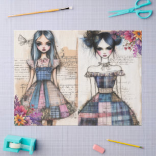 Papier Mousseline Ephémère de la robe Vintage et déprimée