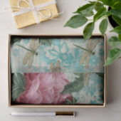 Papier Mousseline Ephémère de libellule rose (Cadeau)