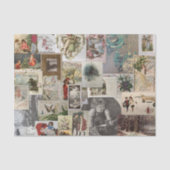 Papier Mousseline Ephémère de Noël antique Collage Découpage (Recto)