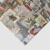 Papier Mousseline Ephémère de Noël antique Collage Découpage (Détail)