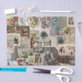 Papier Mousseline Ephémère de Noël antique Collage Découpage (Artisanat)