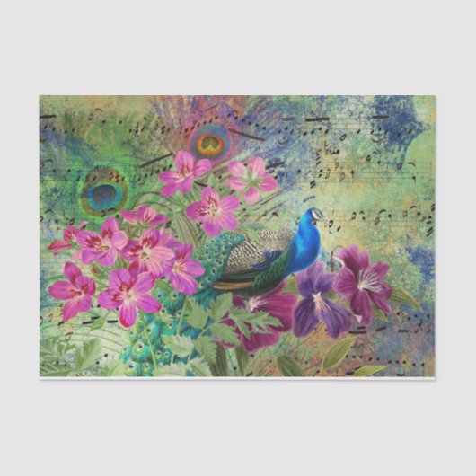 Papier Mousseline Ephémère de Peacock (Recto)