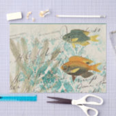 Papier Mousseline Ephémère de poisson vintage (Artisanat)