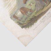 Papier Mousseline Éphémère de vache blanche Brown Découpage ferme Vi (Détail)