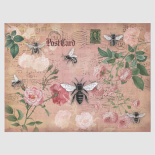 Papier Mousseline Ephémère des abeilles et des Roses