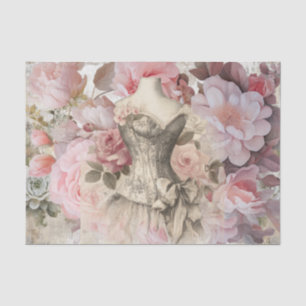 Papier Mousseline Ephémère désoeuvrée Floral Fashion Scrapbook
