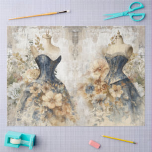 Papier Mousseline Ephémère désoeuvrée Floral Fashion Scrapbook