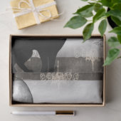 Papier Mousseline Ephémère du crâne d'Halloween et du script de chat (Cadeau)