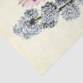 Papier Mousseline Ephémère florale Découpage Bleu et rose (Détail)