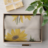 Papier Mousseline Ephémère Florale Découpage Fleurs de soleil jaunes (Cadeau)